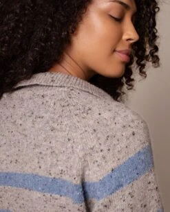 Donegal Striped Polo Sweater -Celtic & Co Store 196987