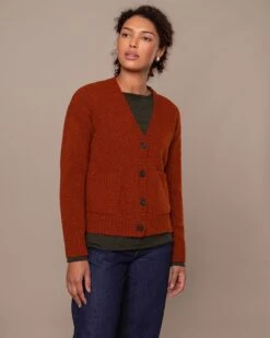 Donegal Boxy V Neck Cardigan -Celtic & Co Store 197000