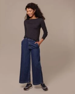 Wide Leg Cropped Jeans -Celtic & Co Store 197043