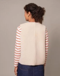 Raw Edge Reversible Shearling Vest -Celtic & Co Store 197072