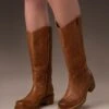 Tall Tab Detail Leather Boots -Celtic & Co Store 197396