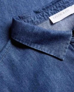 Easy Denim Half Placket Shirt -Celtic & Co Store 197799
