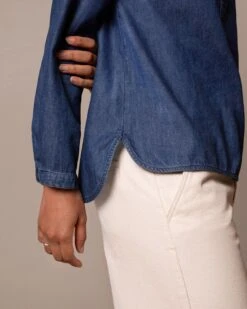 Easy Denim Half Placket Shirt -Celtic & Co Store 199312