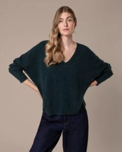 Lambswool Slouchy V Neck Sweater -Celtic & Co Store 199940