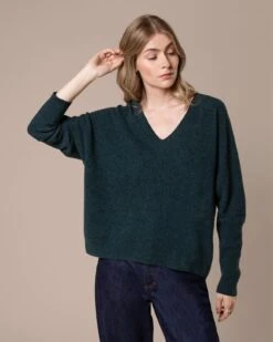 Lambswool Slouchy V Neck Sweater -Celtic & Co Store 199941