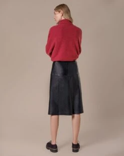 Leather Seamed Midi Skirt -Celtic & Co Store 200014
