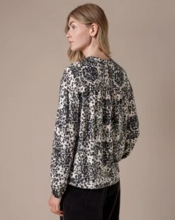 Printed Drop Shoulder Collarless Shirt -Celtic & Co Store 200131
