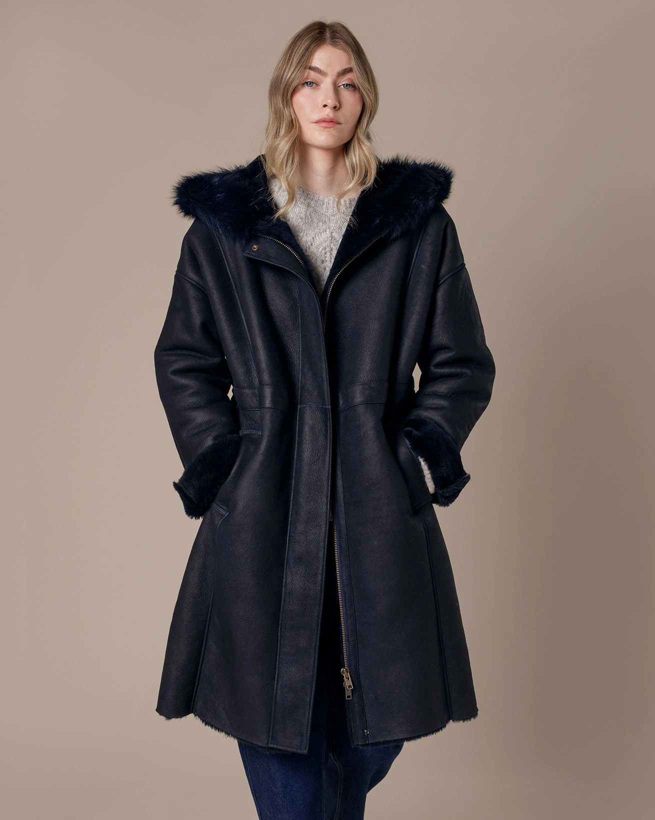 Drawcord Detail Hooded Coat 6 Drawcord Detail Hooded Coat - Image 4