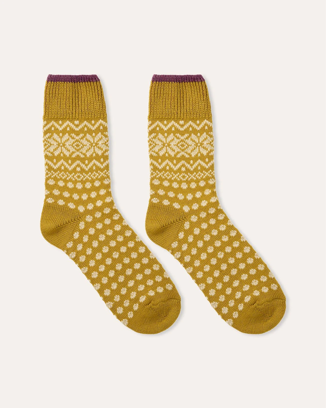 Dotted Fair Isle Merino Blend Socks 4 Dotted Fair Isle Merino Blend Socks - Image 2
