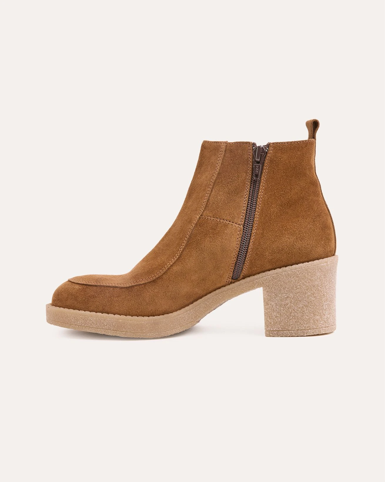 Crepe Mid Heel High Ankle Boots 4 Crepe Mid Heel High Ankle Boots - Image 2
