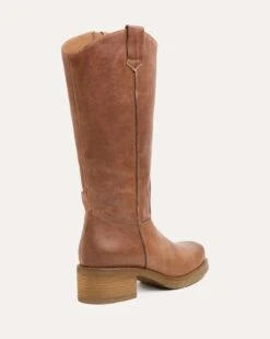 Tall Tab Detail Leather Boots -Celtic & Co Store 204203