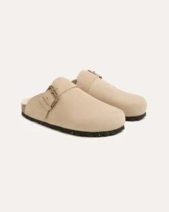 Shearling Lined Strap Detail Clogs -Celtic & Co Store 204226