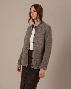 Donegal Funnel Neck Cardigan -Celtic & Co Store 204626