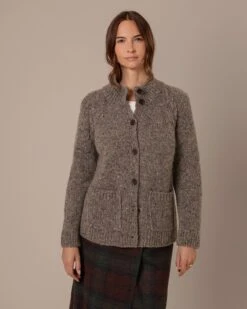 Donegal Funnel Neck Cardigan -Celtic & Co Store 204627