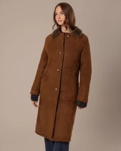 Shearling Collared Long Coat 17 Shearling Collared Long Coat -Celtic & Co Store 204708