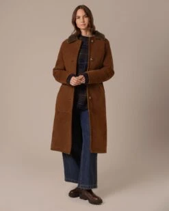 Shearling Collared Long Coat 13 Shearling Collared Long Coat -Celtic & Co Store 204722
