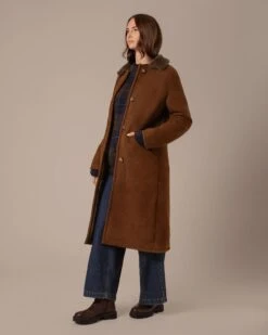 Shearling Collared Long Coat 14 Shearling Collared Long Coat -Celtic & Co Store 204723