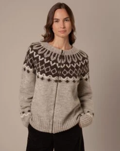 British Wool Chevron Yoke Cardigan -Celtic & Co Store 204752