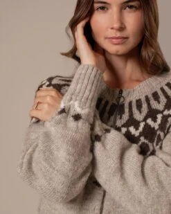 British Wool Chevron Yoke Cardigan -Celtic & Co Store 204755