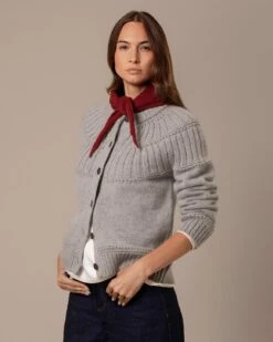 Lofty Textured Yoke Cardigan 13 Lofty Textured Yoke Cardigan -Celtic & Co Store 204766