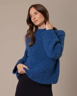 Kilcarra Tweed Funnel Neck Sweater -Celtic & Co Store 204792