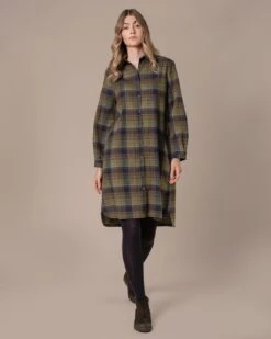 Checked Collared Shirt Dress -Celtic & Co Store 205906