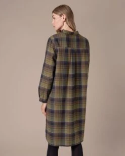Checked Collared Shirt Dress -Celtic & Co Store 205908