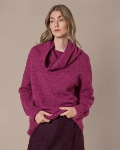 Alpaca / Silk Blend Cowl Neck Sweater -Celtic & Co Store 205923