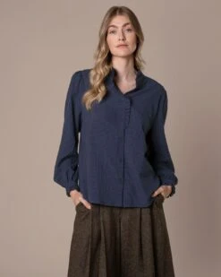 Textured Frill Collar Blouse -Celtic & Co Store 205934