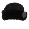 Shearling Button Hat