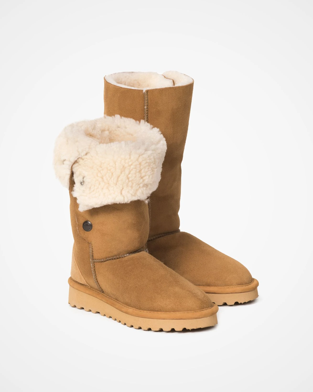 Popper Shearling Boots - Calf Height 5 Popper Shearling Boots - Calf Height - Image 3