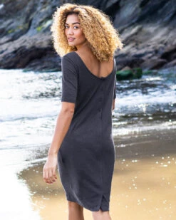 Linen Blend Knee Length Dress -Celtic & Co Store 91743